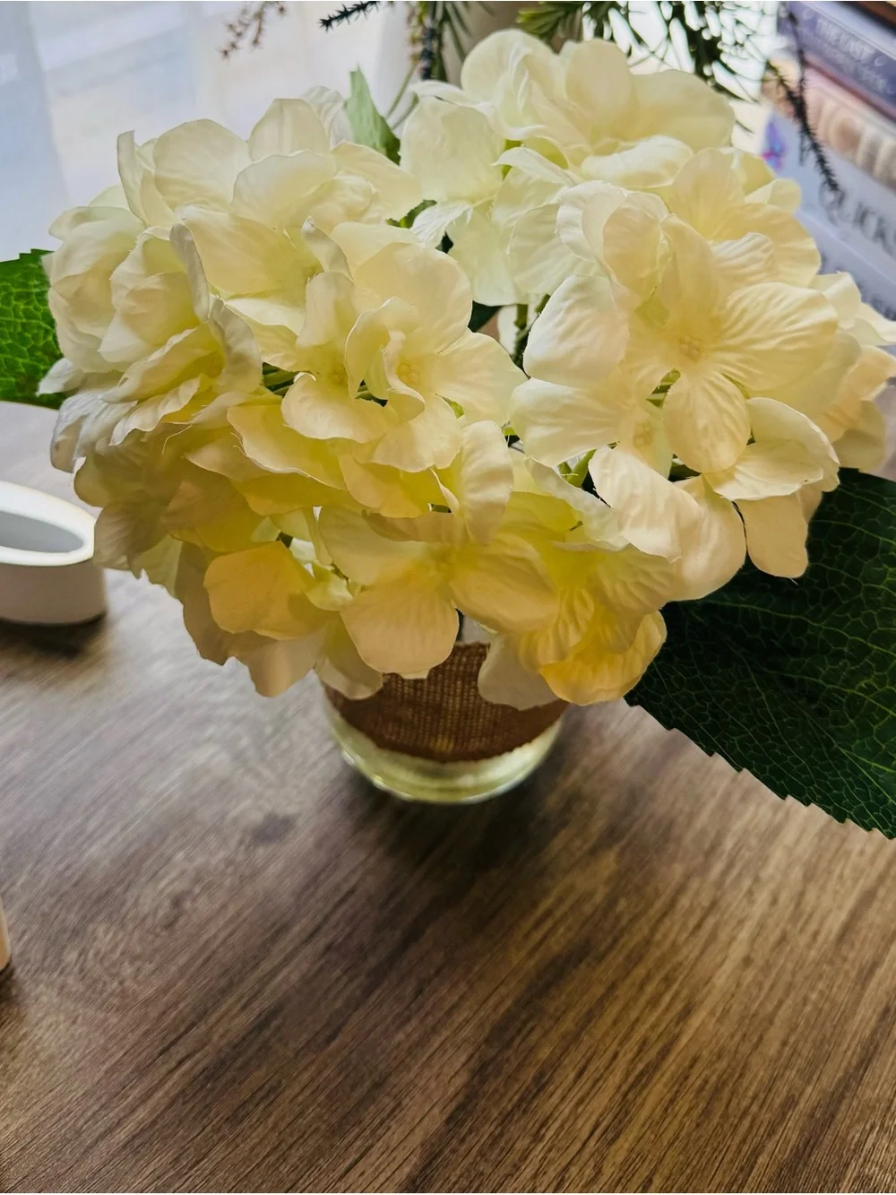 Thank You! Don’t Buy Please! White Artificial Hydrangea Bouquet - Home Accents